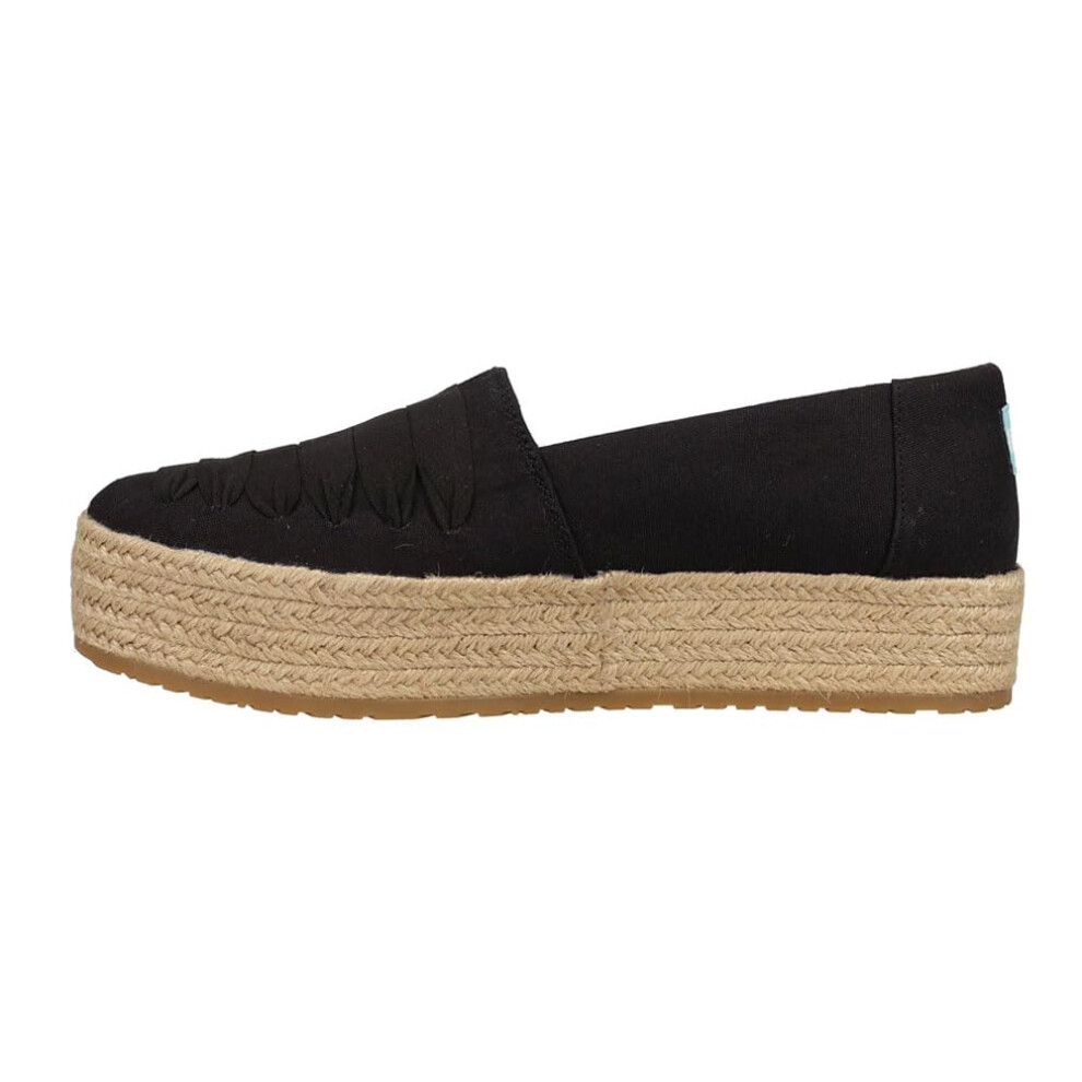 TOMS Womens Valencia Espadrille Flats Casual - Black - Size 11 B