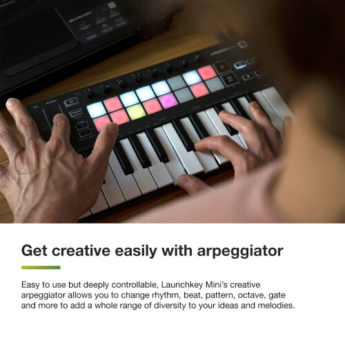 Novation Launchkey Mini [MK3] - Portable 25-Key  USB  MIDI Keyboard Co 2