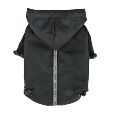 Puppia Authentic Base Jumper Raincoat  Medium  Black
