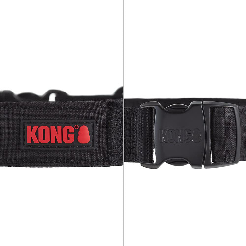 KONG KONG Ultra Durable Padded Comfort Handle Dog Collar (Medium  Black) 2