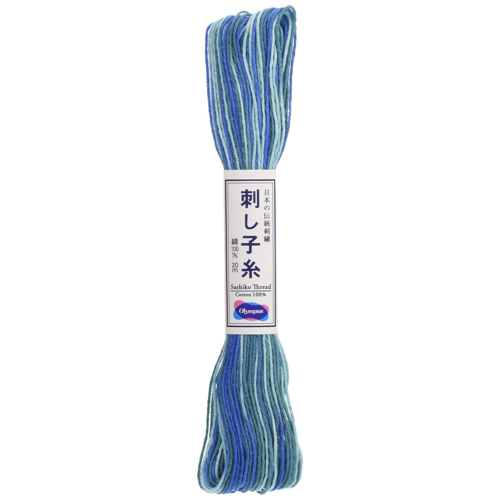 Olympus Sashiko 20m Thread skein  Caribbean Sea