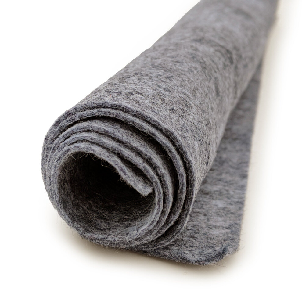 Smoke Heathered Grey - Premium Acrylic Felt XL Craft Sheet