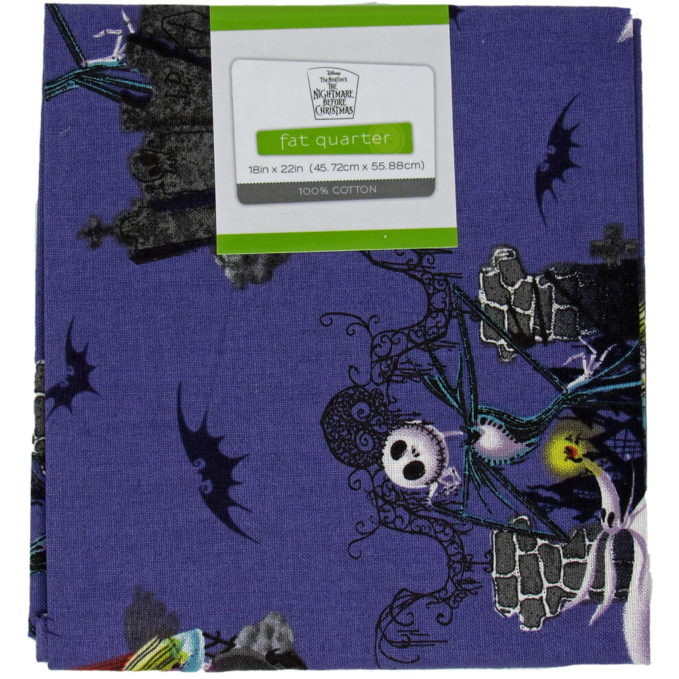 Disney The Nightmare Before Christmas Fat Quarter 18"" x 22""