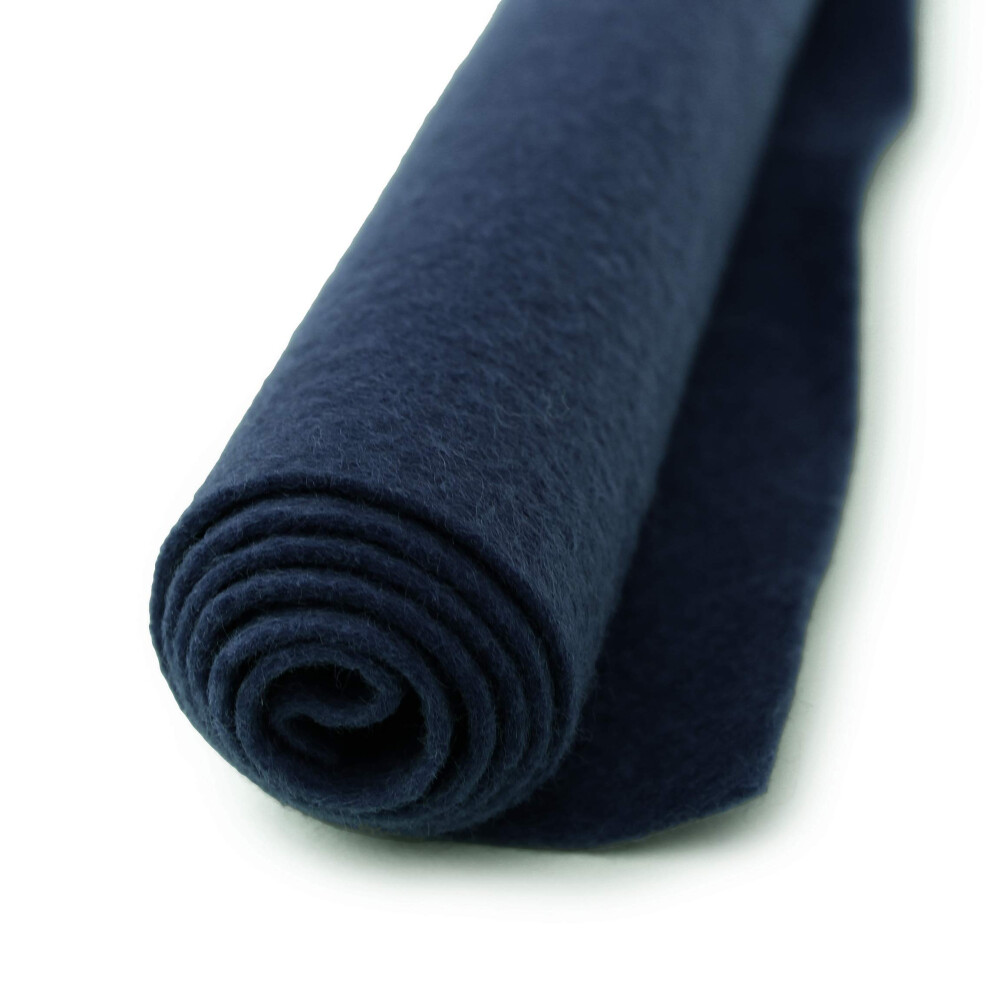 Deep Sea Blue - Wool Felt Oversized Sheet - 20% Wool Blend - 36 in x 3