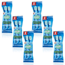 Crest-scope | Miniborstels-wegwerptandenborstels met tandpasta en tandenstoker voor werk of reizen (12 stuks, 6 stuks (12 borstels))
