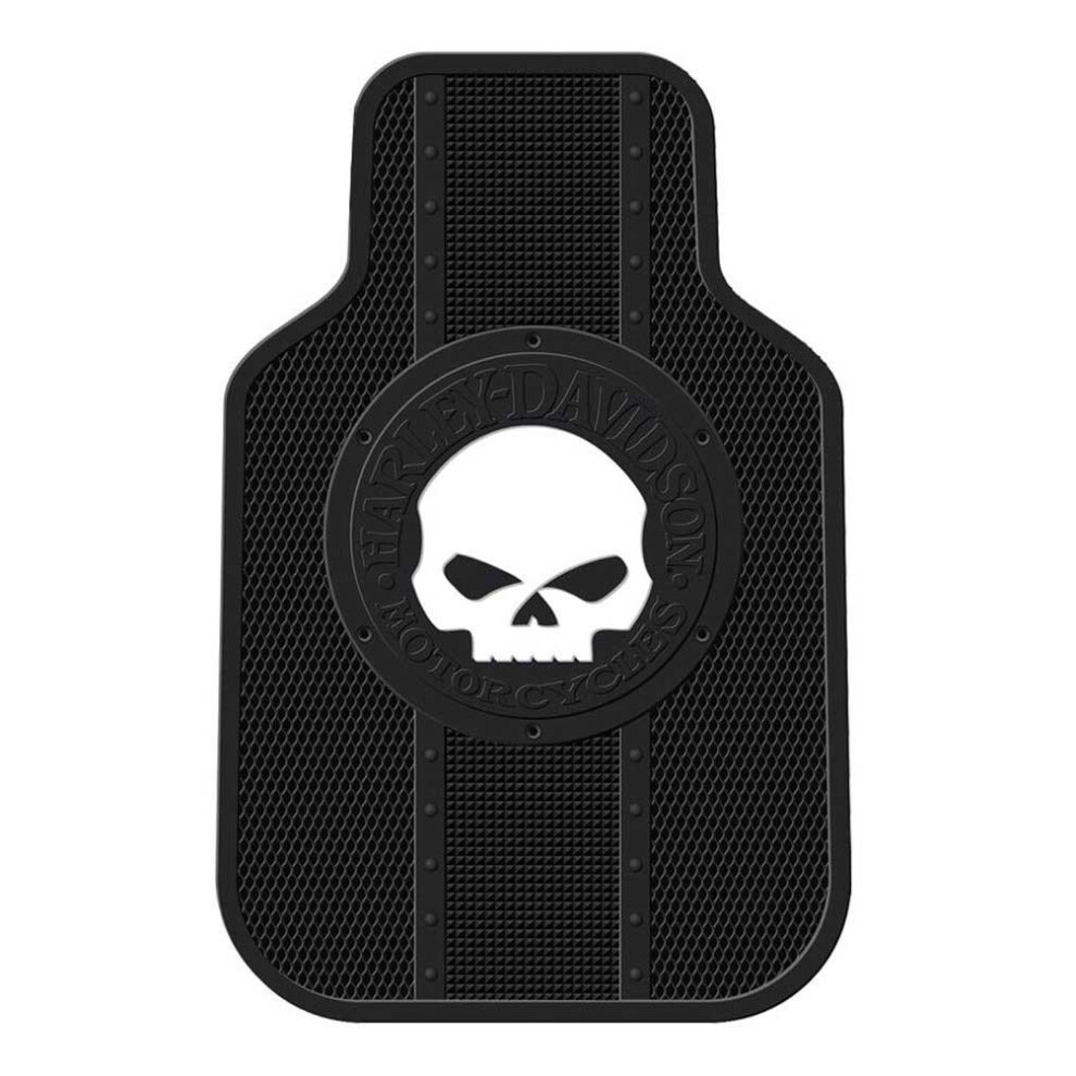 Harley-Davidson Floor Mats Willie G Skull Universal-Fit Front Set of 2