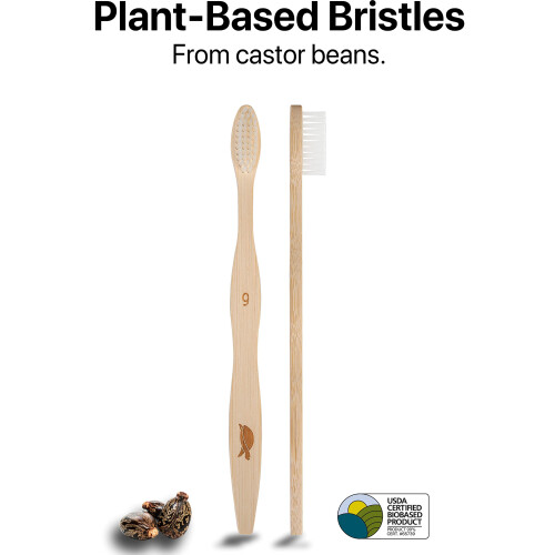Sea Turtle Plant-Based Bristles  Soft Bamboo Toothbrushes  Individually Sealed 10 Pack 1