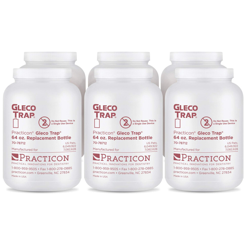 Practicon 7078712 Gleco Trap Replacement Bottle 64 oz. Pack Of 6