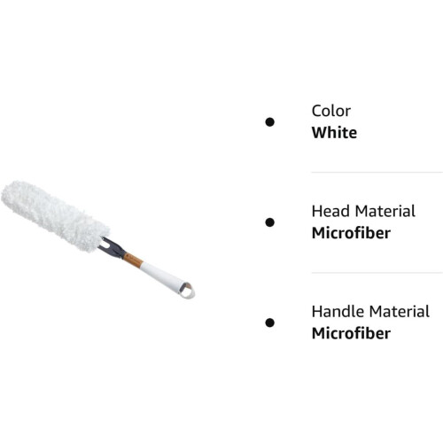 Full Circle - FC14603W Duster Microfiber Lavable avec Tête Remplaçable, Blanc 1