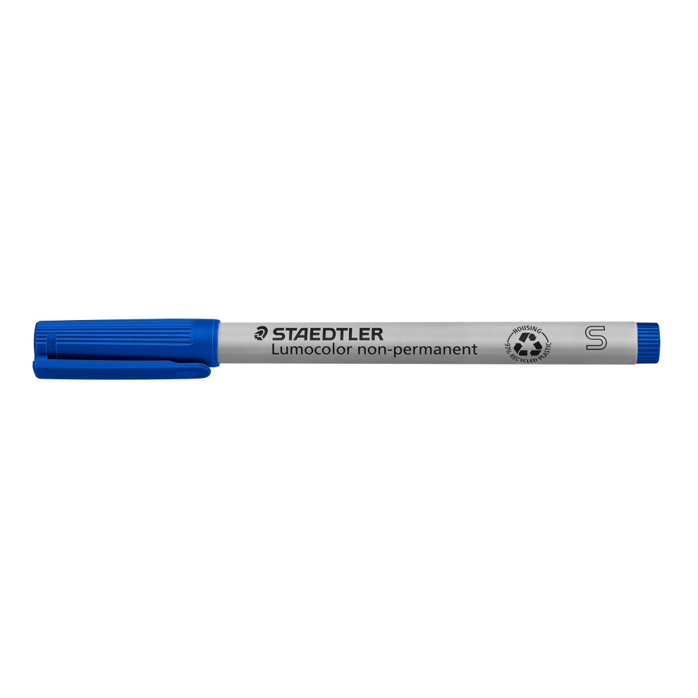 STAEDTLER Lumograph Non-Permanent Wet Erase Marker Pen  Fine Tip  Low