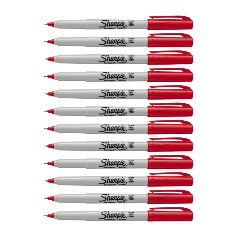 SHARPIE Color Burst Permanent Markers  Ultra-Fine Point  Red