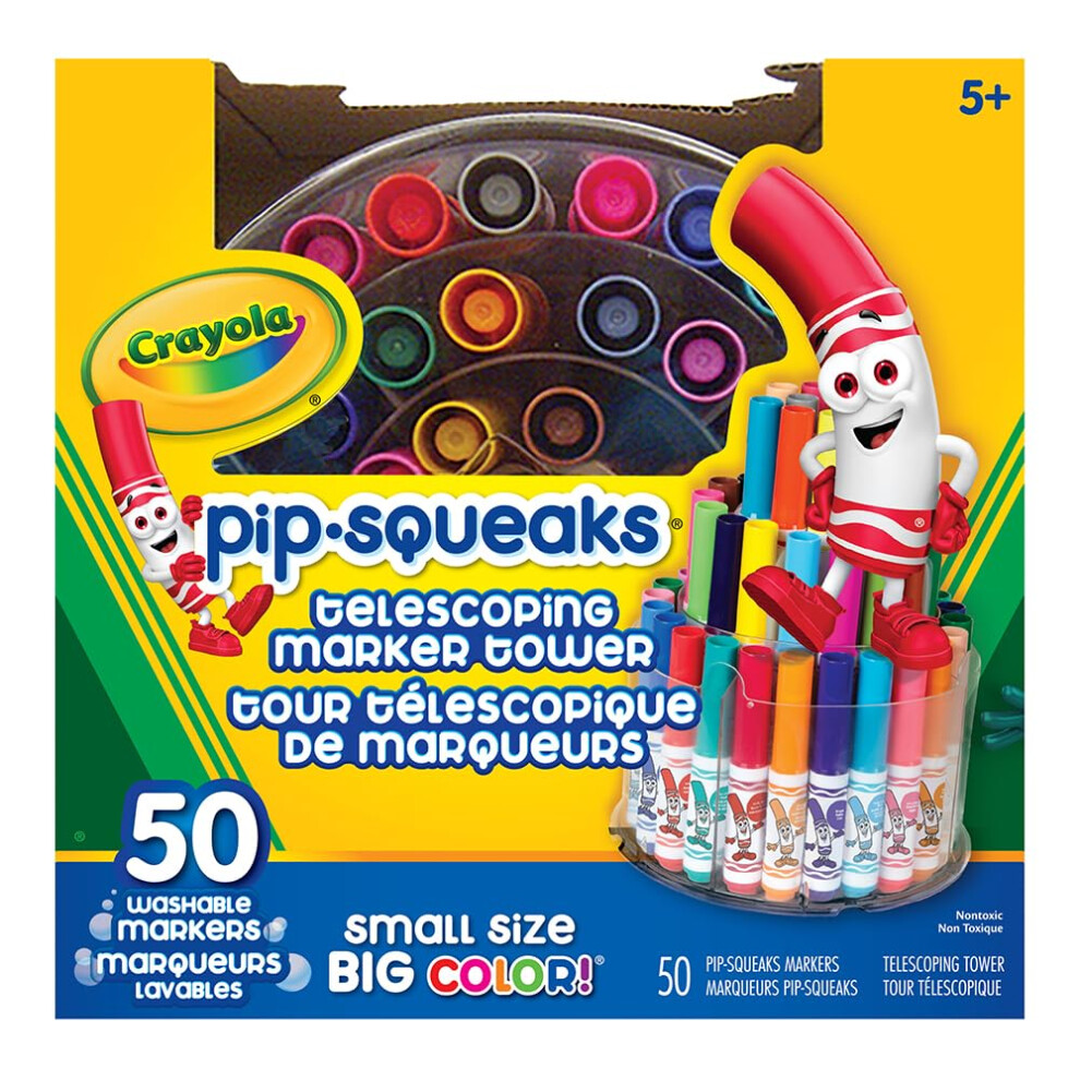 Crayola Pip Squeaks Marker Set  50 Washable Markers  Gift for Kids