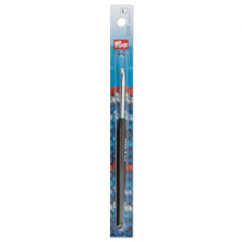 Prym 6"" Aluminum with Soft Grip 4mm Crochet Hook Silver