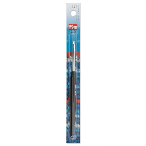 Prym Prym 6""  Aluminum with Soft Grip  4mm Crochet Hook  Silver