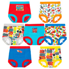 Disney Cars Potty Träningsbyxor för Småbarn, 7-pack, Storlekar 18 M, 2T, 3T, 4T