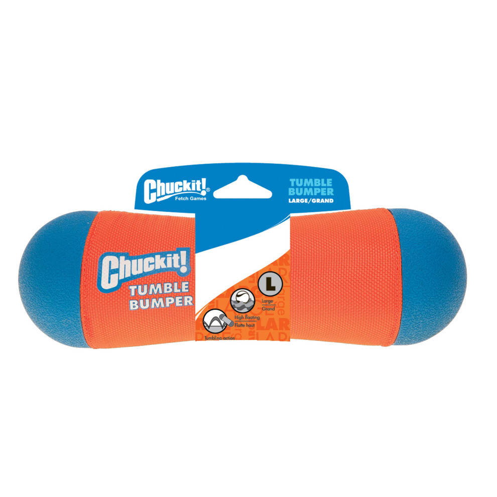 Chuckit! Amphibious Tumble Bumper Dog Toy  Floats on water Large