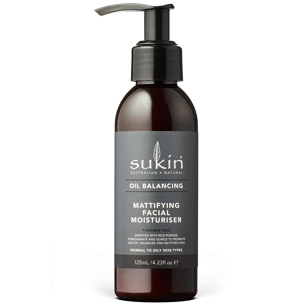 Sukin Oil Balancing Mattifying Facial Moisturizer with Pump  4.23 Ounc