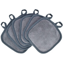 Bloomsesame Makeup Remover Cluds til Face Eye Lips - Genanvendelig makeupfjerner Pads Soft Microfiber Facial Cleansing Cloths 5 X 5 tommer 6 Pack