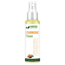 AMVital Turmeric Toner do twarzy - Kojacy kurkumowy tonik korygujacy ciemne plamy Tonik do twarzy do skry tradzikowej Nawilzajacy tonik do ciala dla