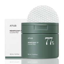 ANUA Heartleaf 77 Toner Pads - Mild Exfolierung, Feuchtigkeitspflege für empfindliche Haut, PHA & Centella, Koreanische Hautpflege (70 Pads)
