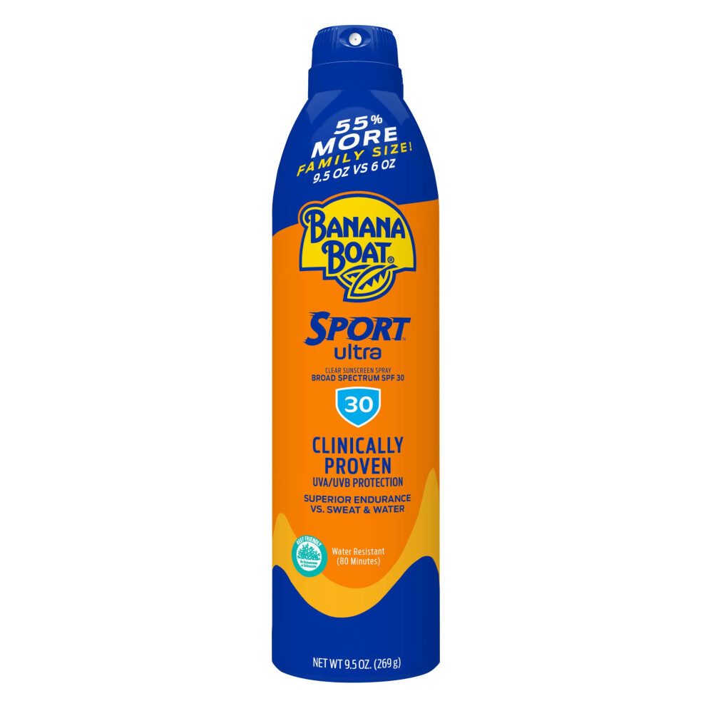 Banana Boat Sport Ultra SPF 30 Sunscreen Spray  9.5oz | Banana Boat Su