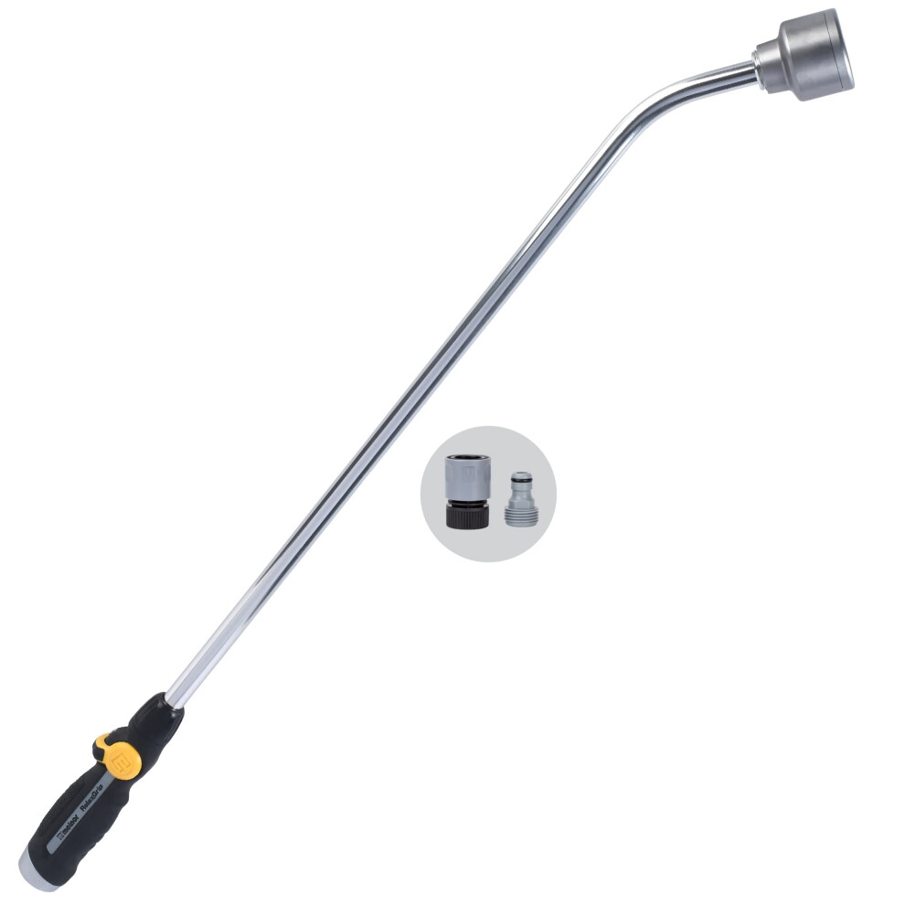 Melnor 65192AMZ RelaxGrip Shower Head Wand Bundle  Metal  Black  Yello