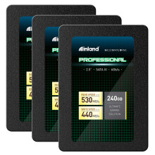 INLAND Profesional Pack de 3 SSD 240GB 3D NAND SATA III 6Gb/s 2.5" 7mm Interno (3x240GB)