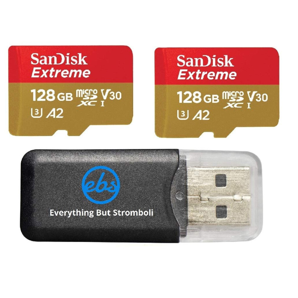 SanDisk Extreme MicroSD Card 128GB Memory Card (Two Pack) for DJI Air