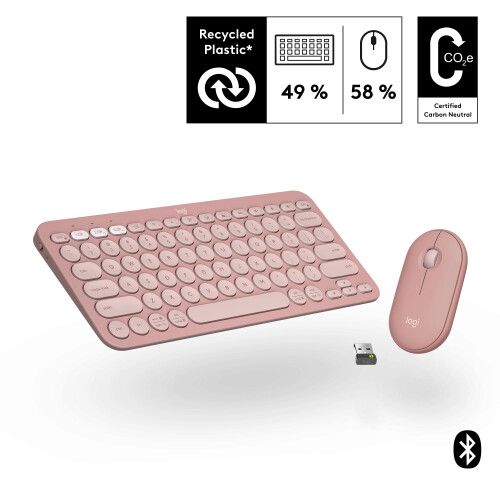 Logitech Pebble 2 Wrls Combo Rose 2