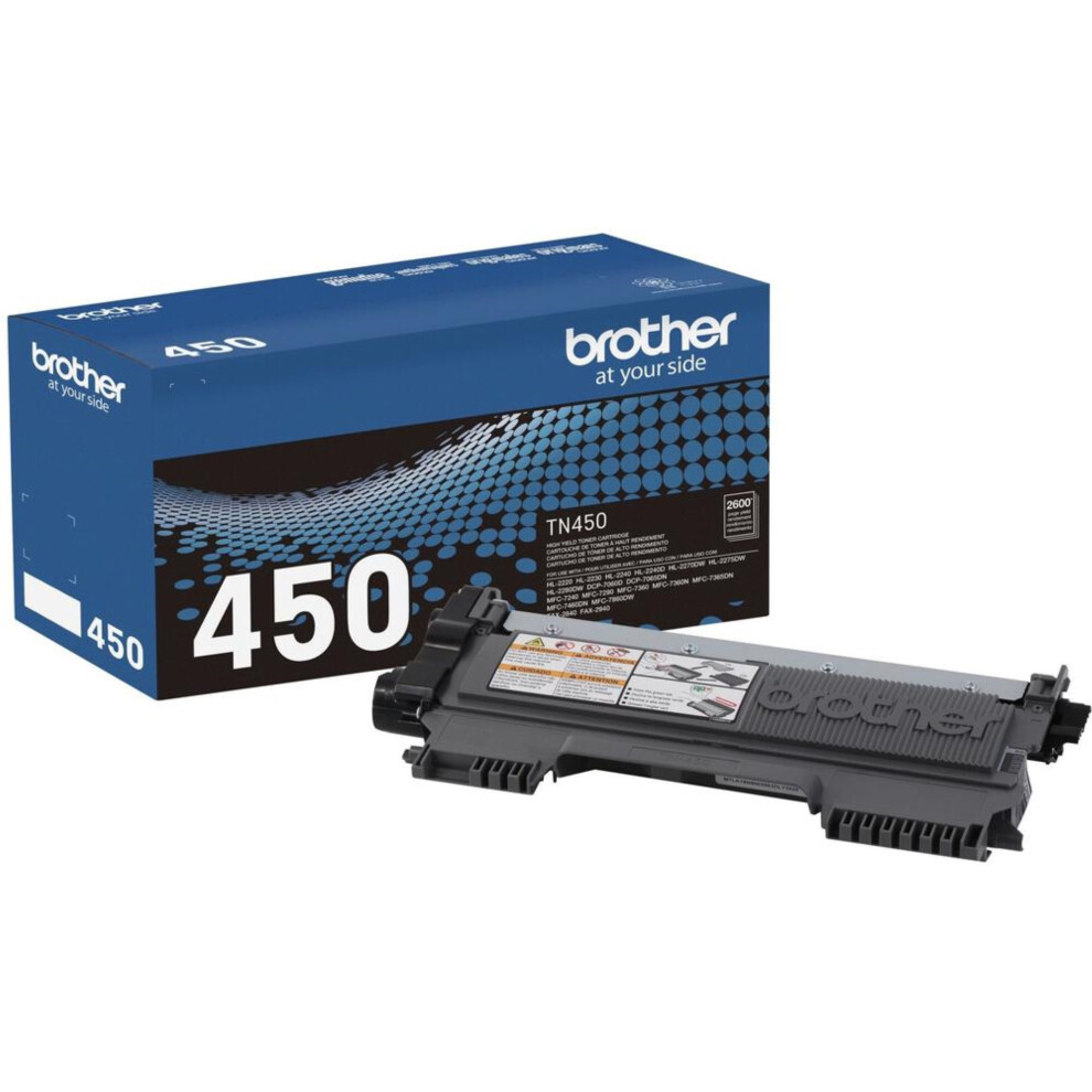 Brother Genuine TN450 Mono Laser High Yield Black Toner Cartridge - Mo