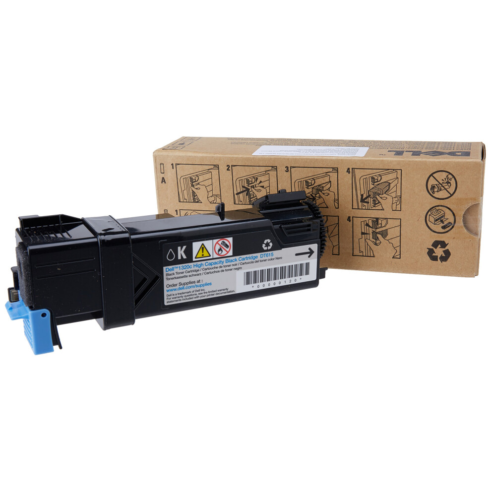 Dell DT615 Black Toner Cartridge 1320c Color Laser Printer