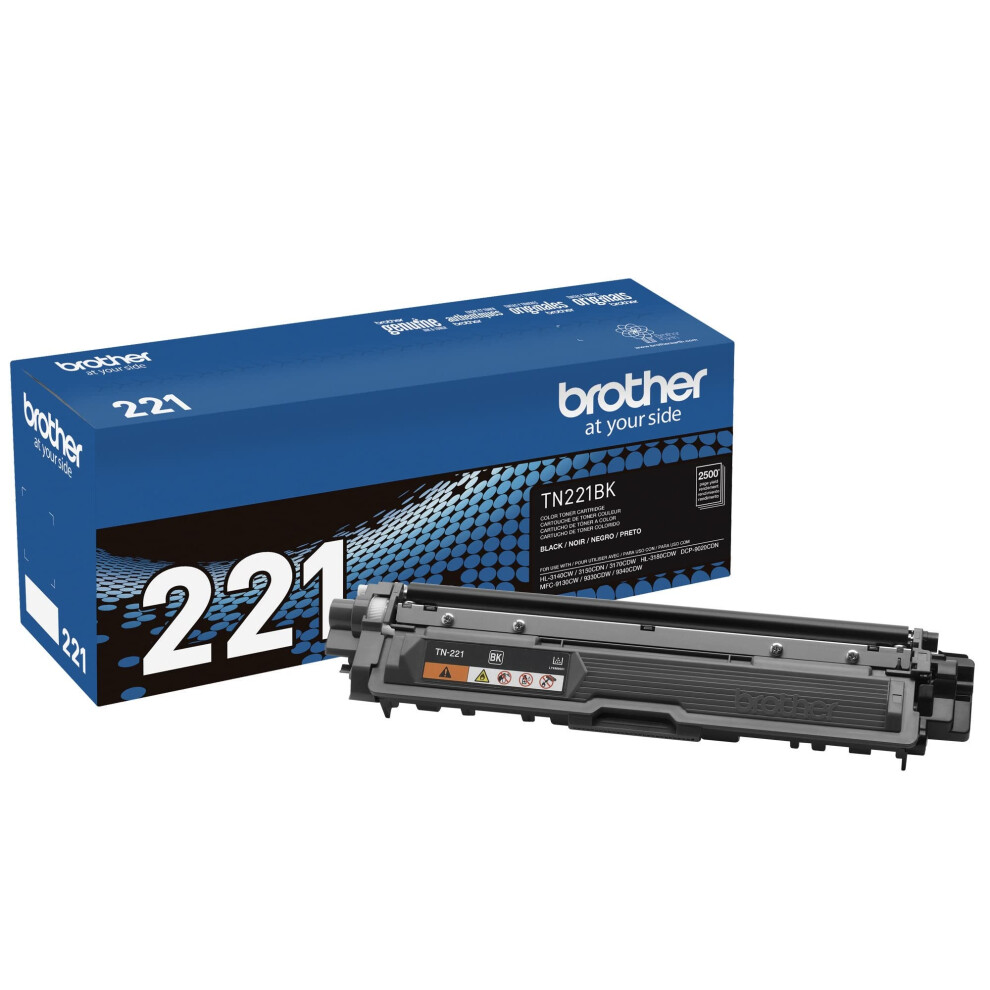 Brother Genuine Standard Yield Toner Cartridge  TN221BK  Replacement B