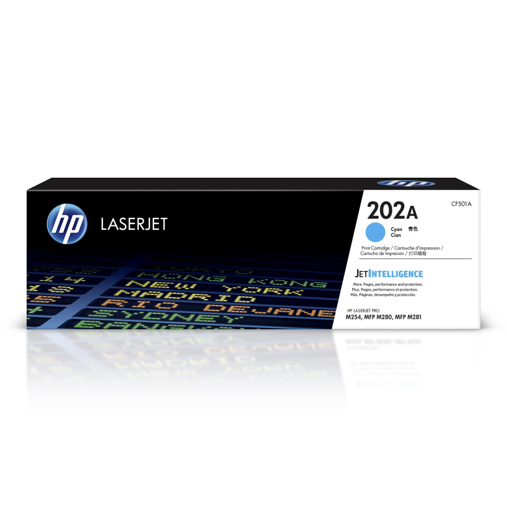 HP Original HP 202A Cyan Toner Cartridge | Works with HP Color LaserJe