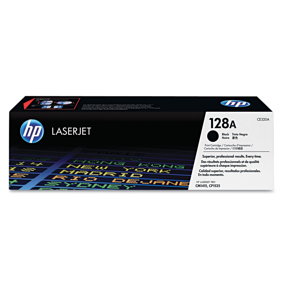 HP 128A Black Toner Cartridge | Works with HP LaserJet Pro CM1415 Colo