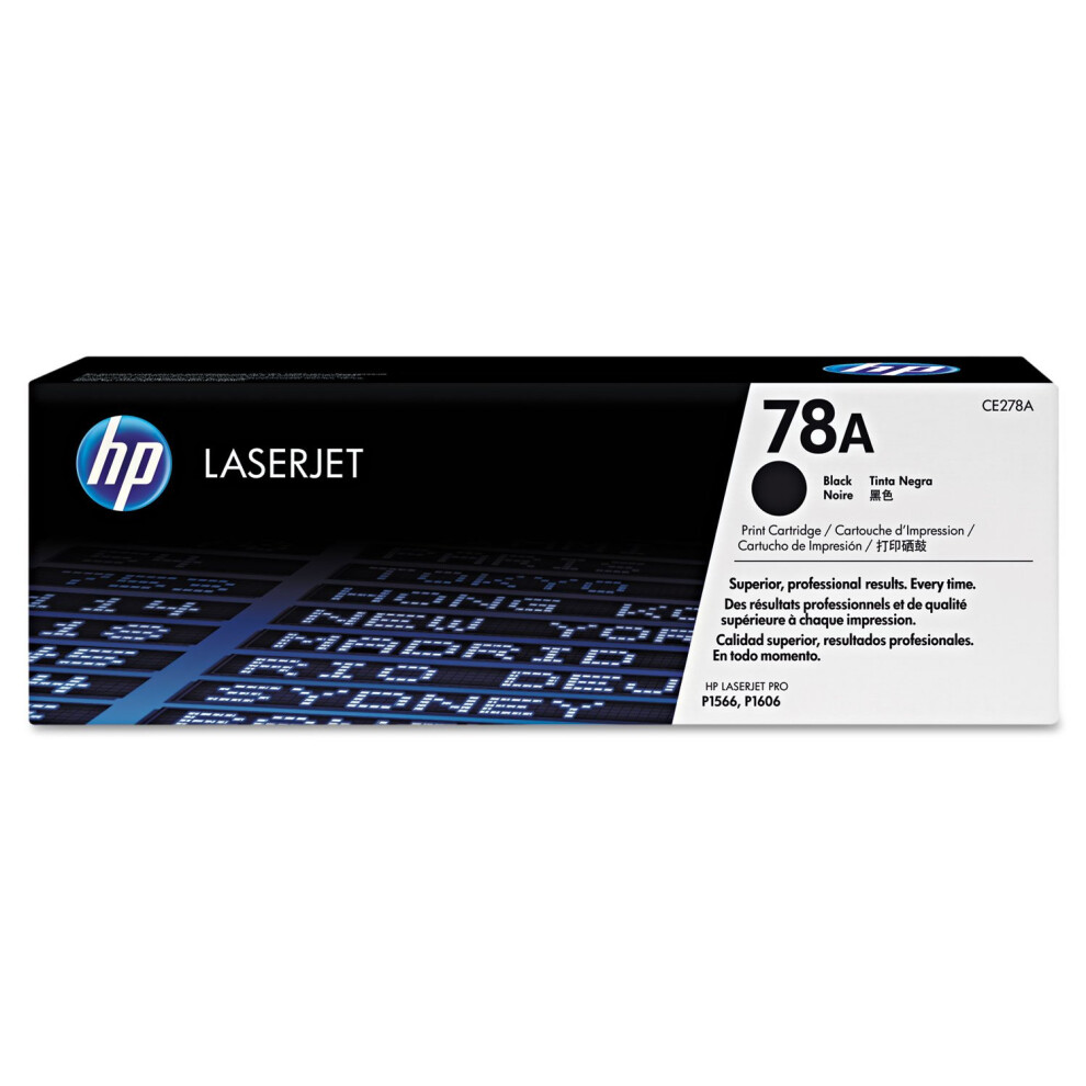 HP 78A Black Toner Cartridge | Works with HP LaserJet Pro P1566  P1606