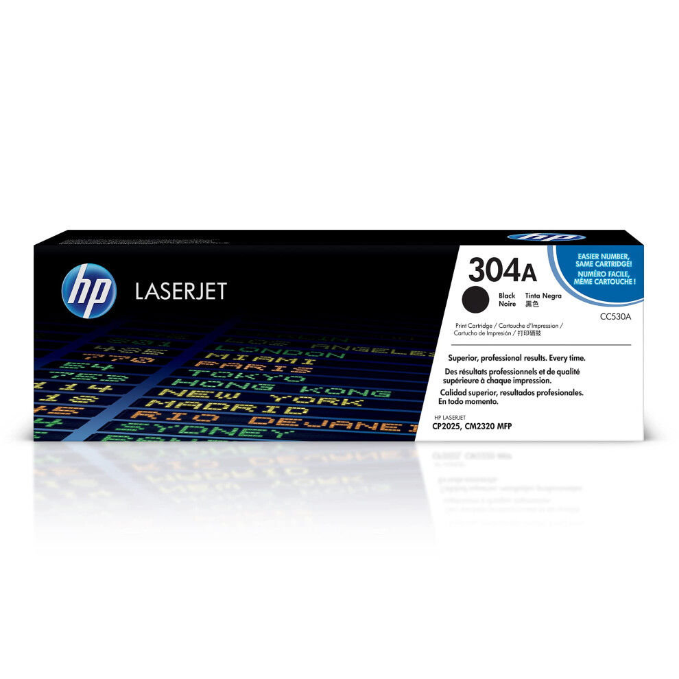 HP 304A Black Toner Cartridge | Works with HP Color LaserJet CM2320 MF