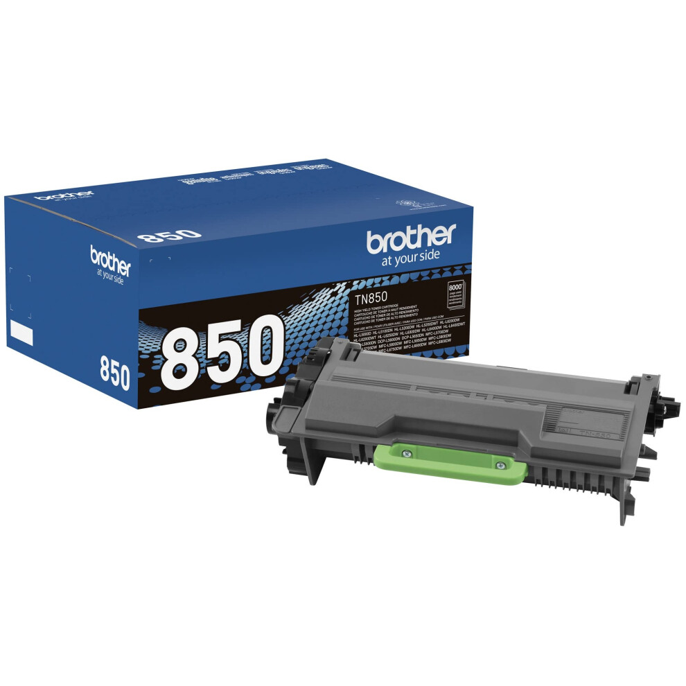 Brother Genuine High Yield Toner Cartridge  TN850  Replacement Black T