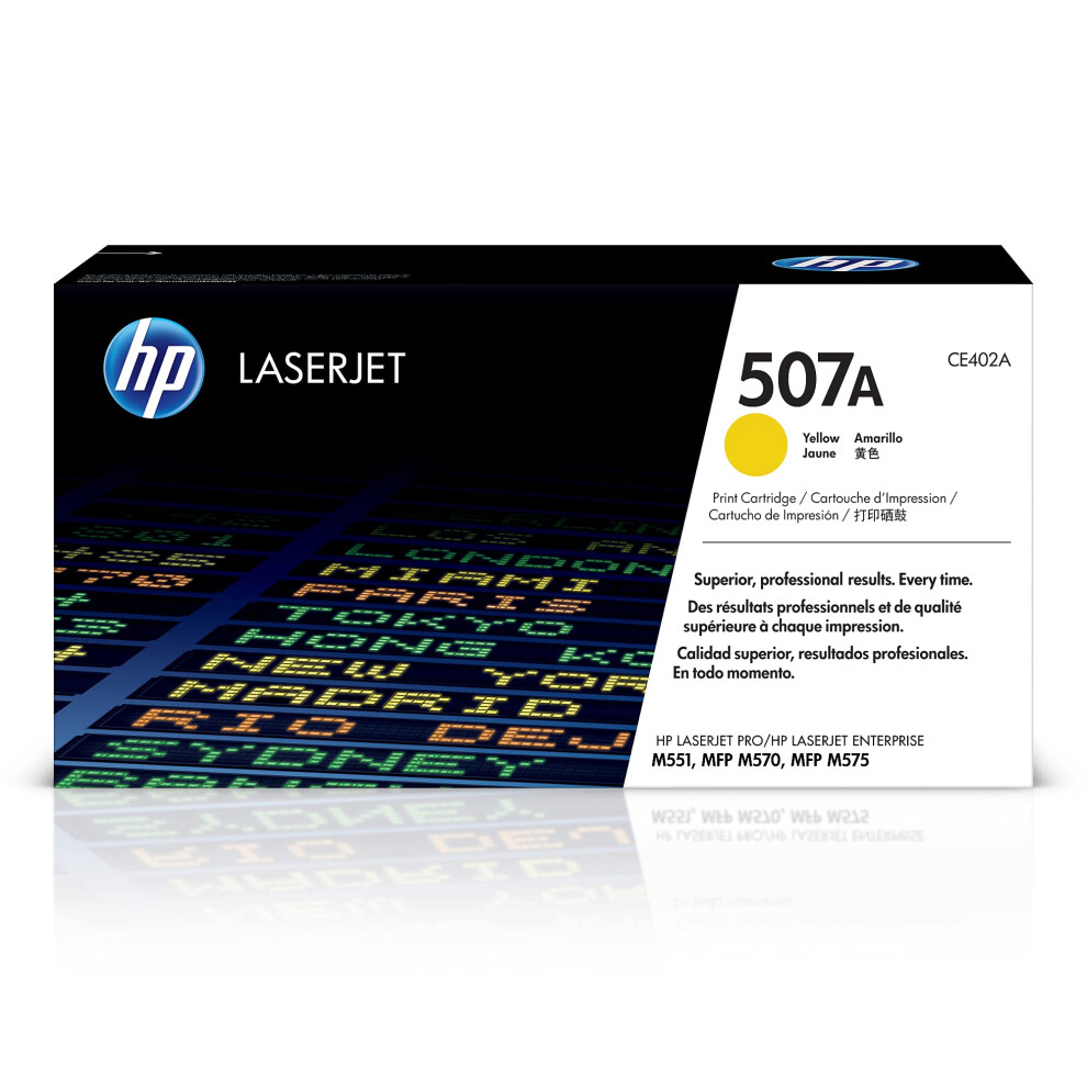 HP 507A Yellow Toner Cartridge | Works with HP LaserJet Enterprise 500