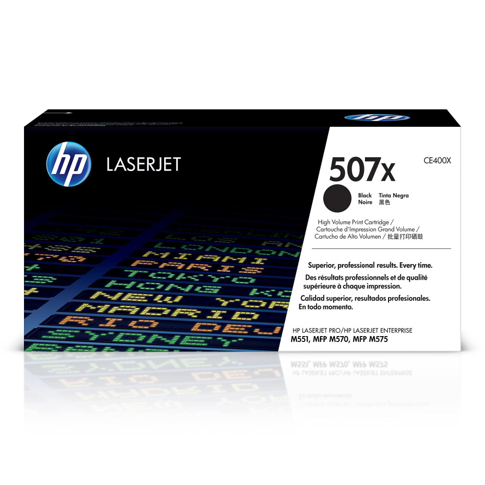 HP 507X Black High-yield Toner Cartridge | Works with HP LaserJet Ente