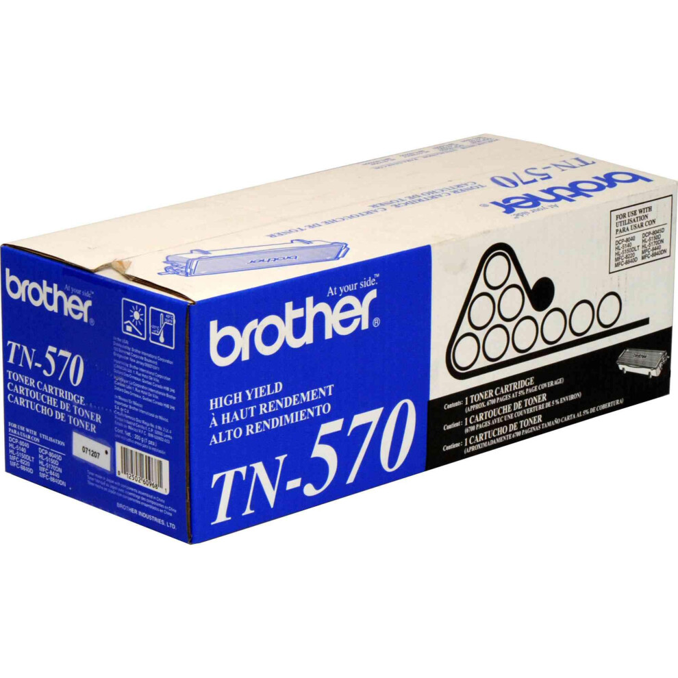 Brother TN570 High-Yield Toner  6700 Page-Yield  Black