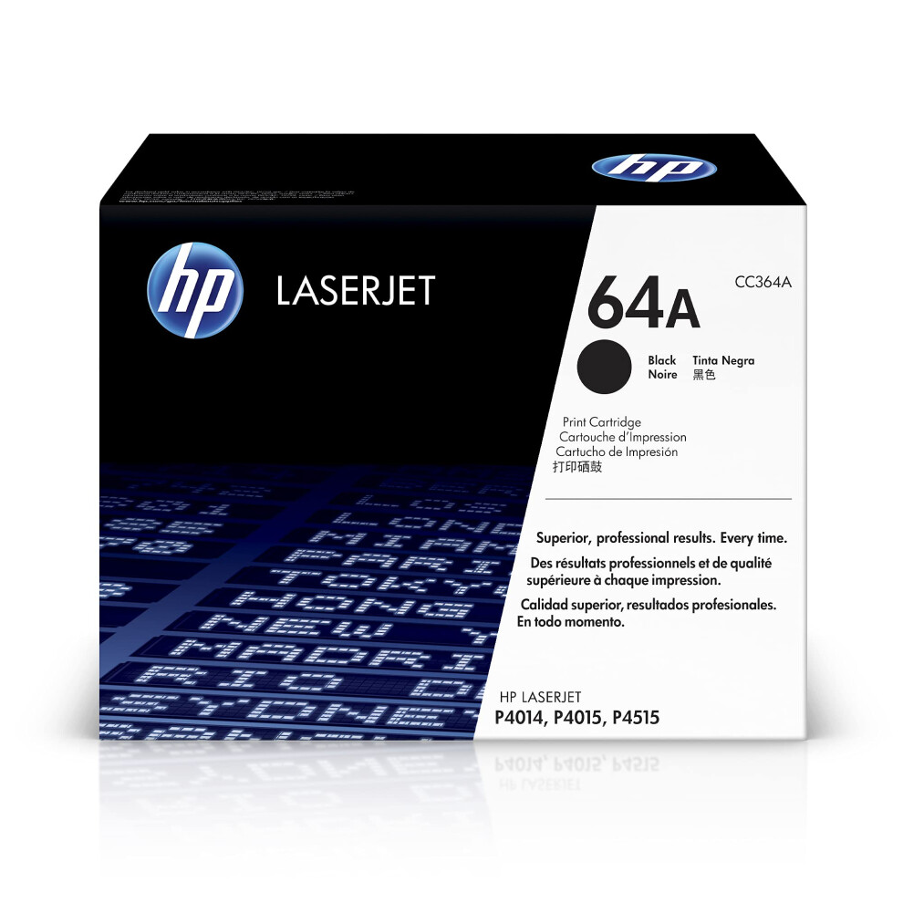 HP 64A Black Toner Cartridge | Works with HP LaserJet P4014  P4015  P4