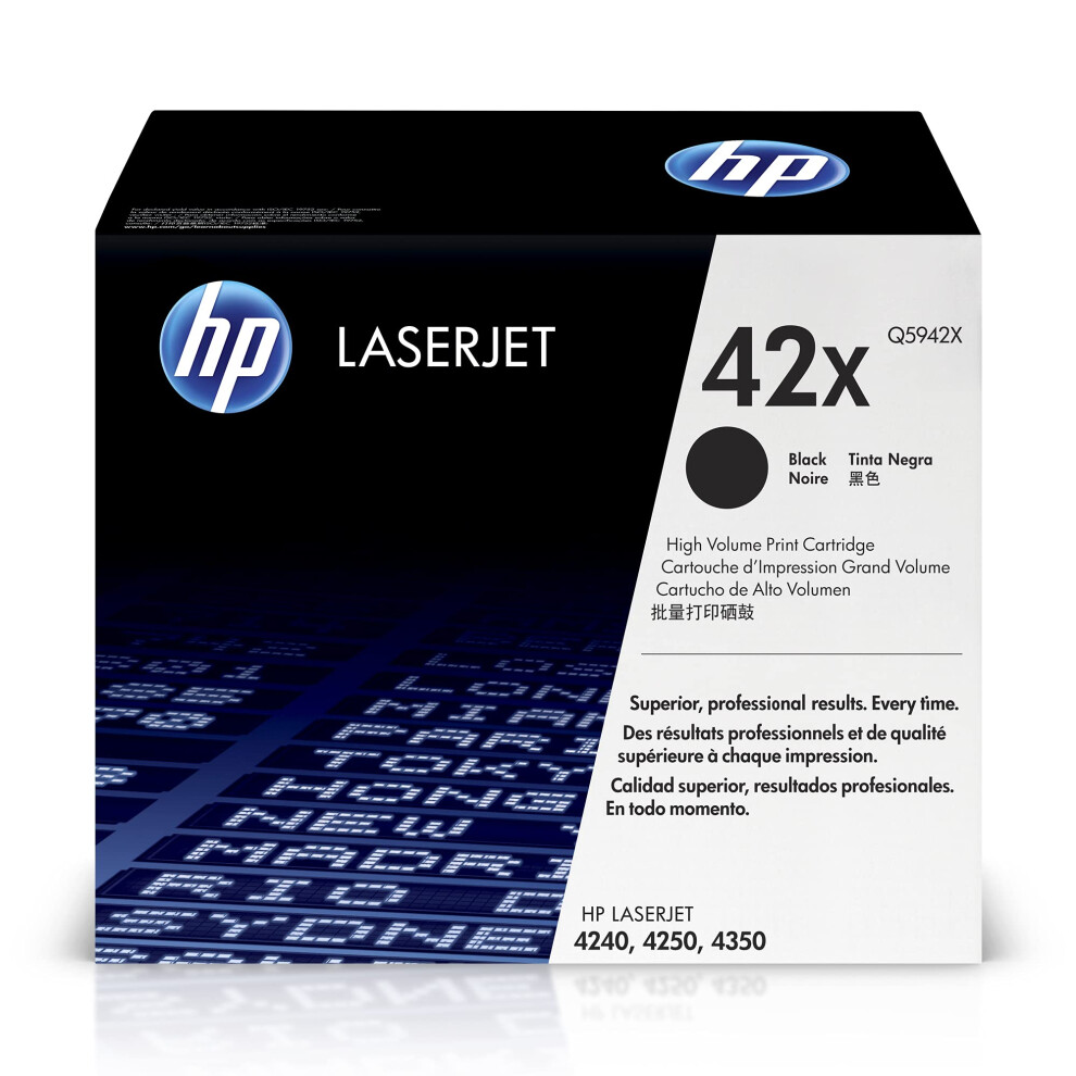 HP Original 42X Black High-yield Toner Cartridge | Works with LaserJet