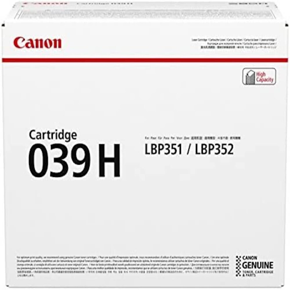 Canon CNMCRTDG039H CRG-039H High Yield Black Toner Cartridge for LBP35