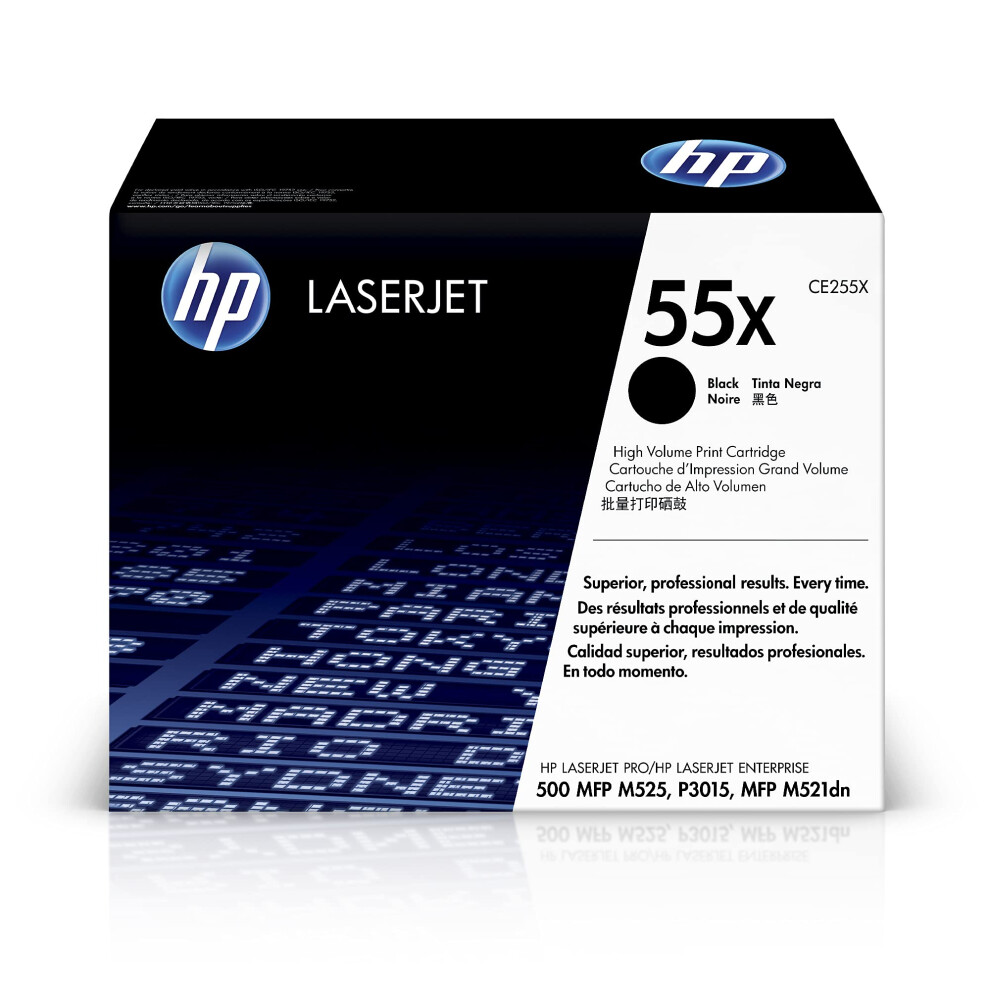 HP 55X Black High-yield Toner Cartridge | Works with HP LaserJet Enter