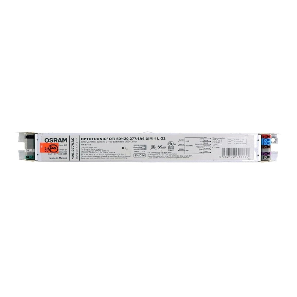 Osram 57452-50 watt 120/277 Volt 50-60Hz Dimmable LED Driver (OTi50/12