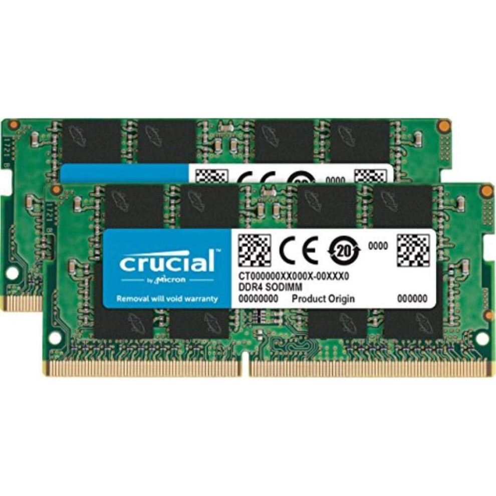 Crucial 16GB Kit (8GBx2) DDR4 2400 MT/s (PC4-19200) DR x8 SODIMM 260-P