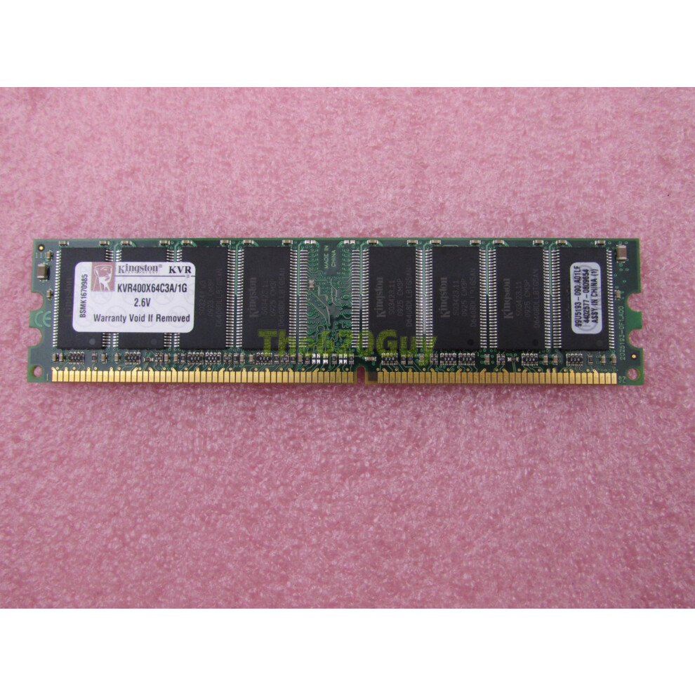 Kingston ValueRAM 1 GB 400MHz PC3200 DDR DIMM Desktop Memory (KVR400X6