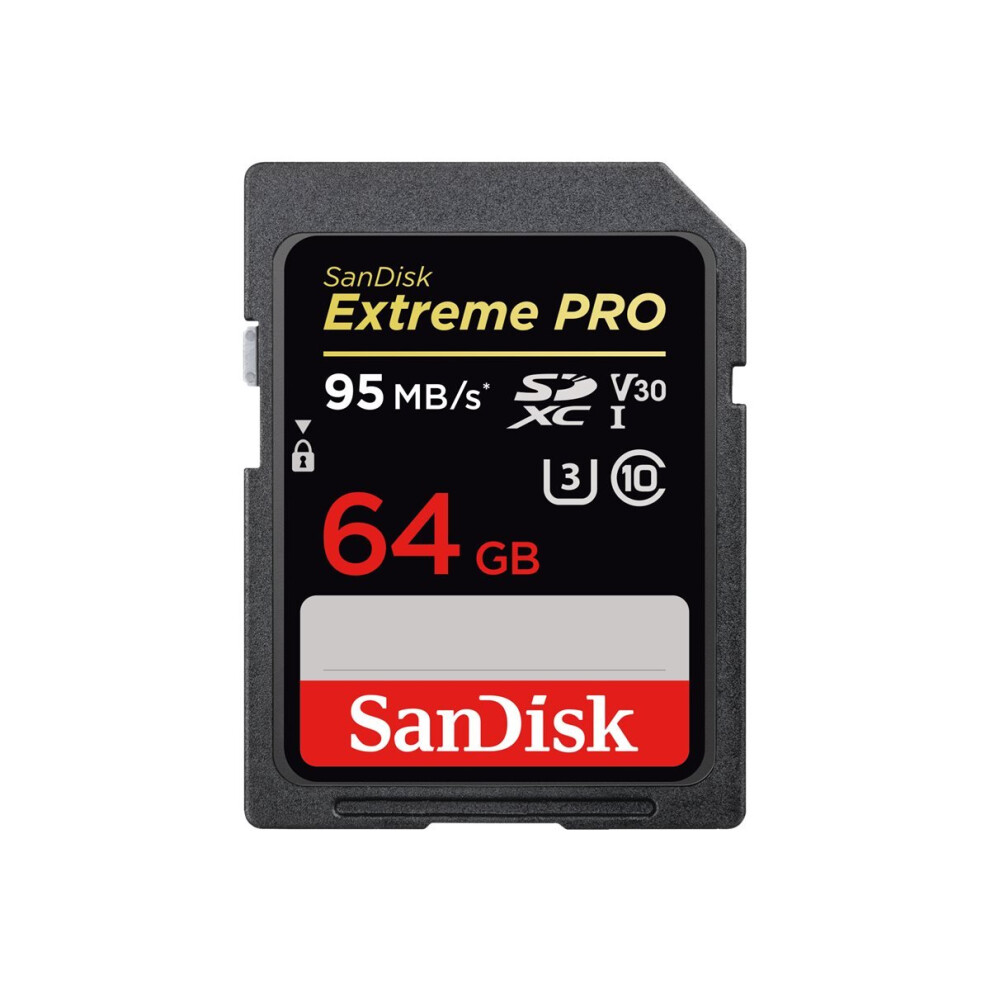 Sandisk Extreme Pro - Flash Memory Card - 64 GB - SDXC UHS-I - Black