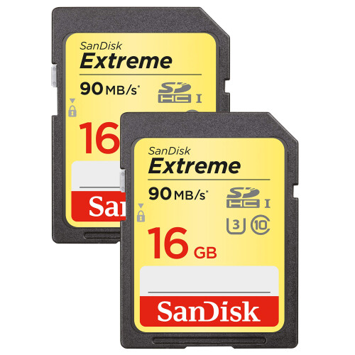 SanDisk Extreme SDHC 16GB Class 10 2-Pack