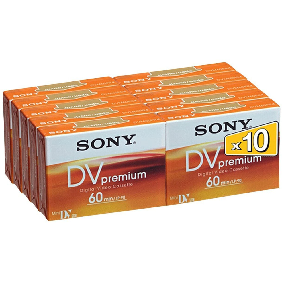 Sony DVC60PRL Mini DV Tape 60min Premium Data Cartridge 10 Packs